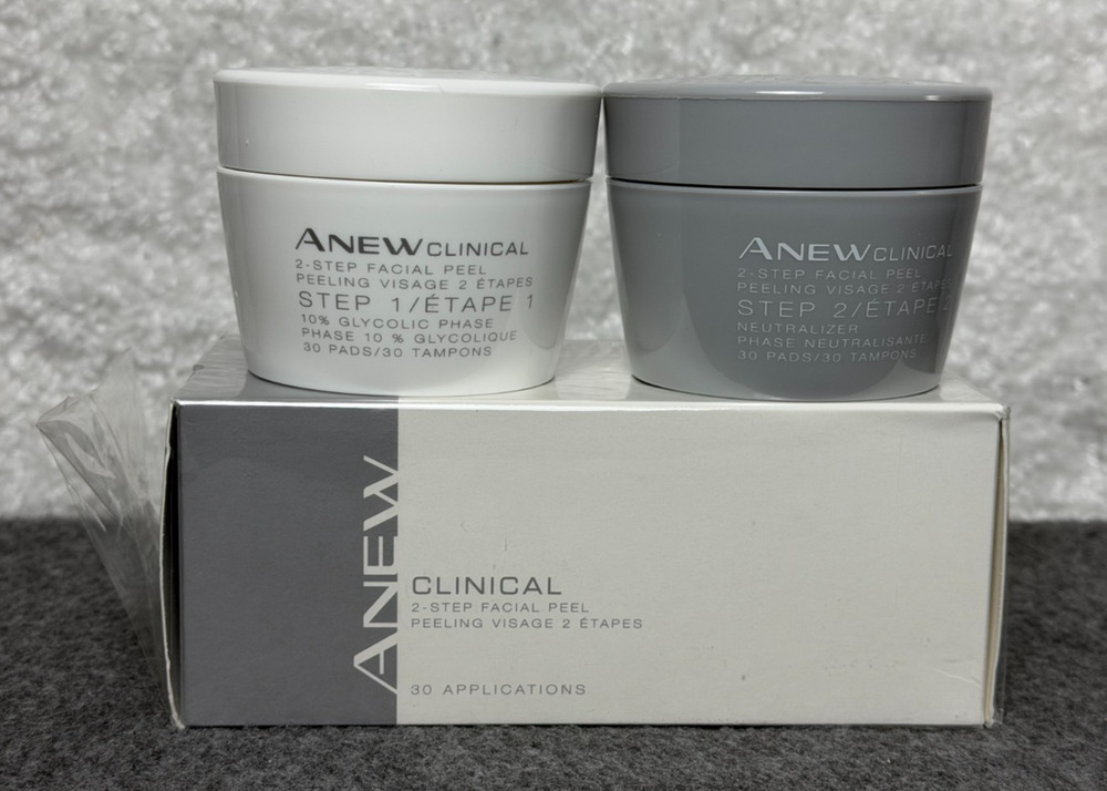 Avon Anew Clinical 2 Step Facial - Peel 30 Applications - Open Box - Sealed